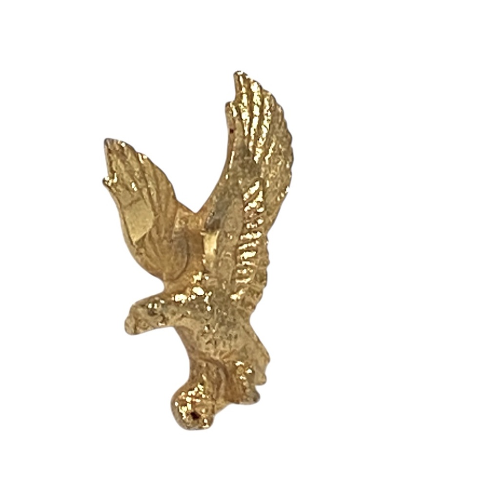 American Eagle Tie Tack USA Patriotic Symbol Of Unity Gold tone lapel pin